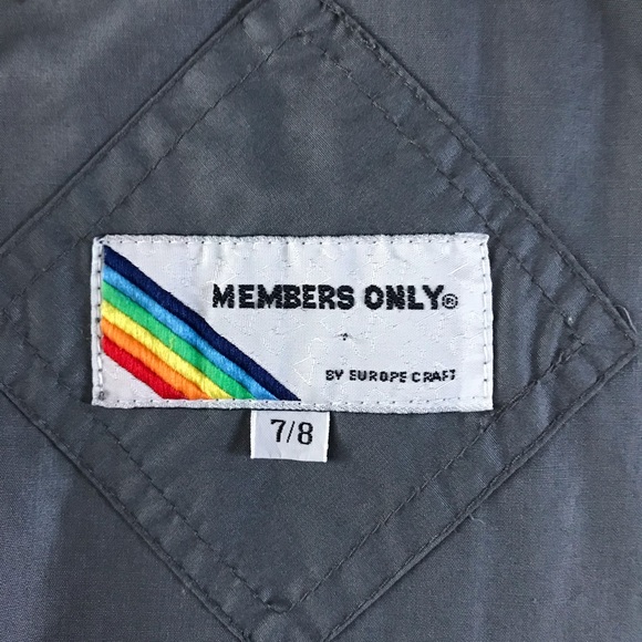 Members Only Vintage 80s Grey Zip Up Jacket - Picture 7 of 8